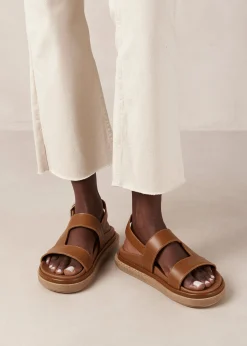 Lorelei Tan Leather Sandals