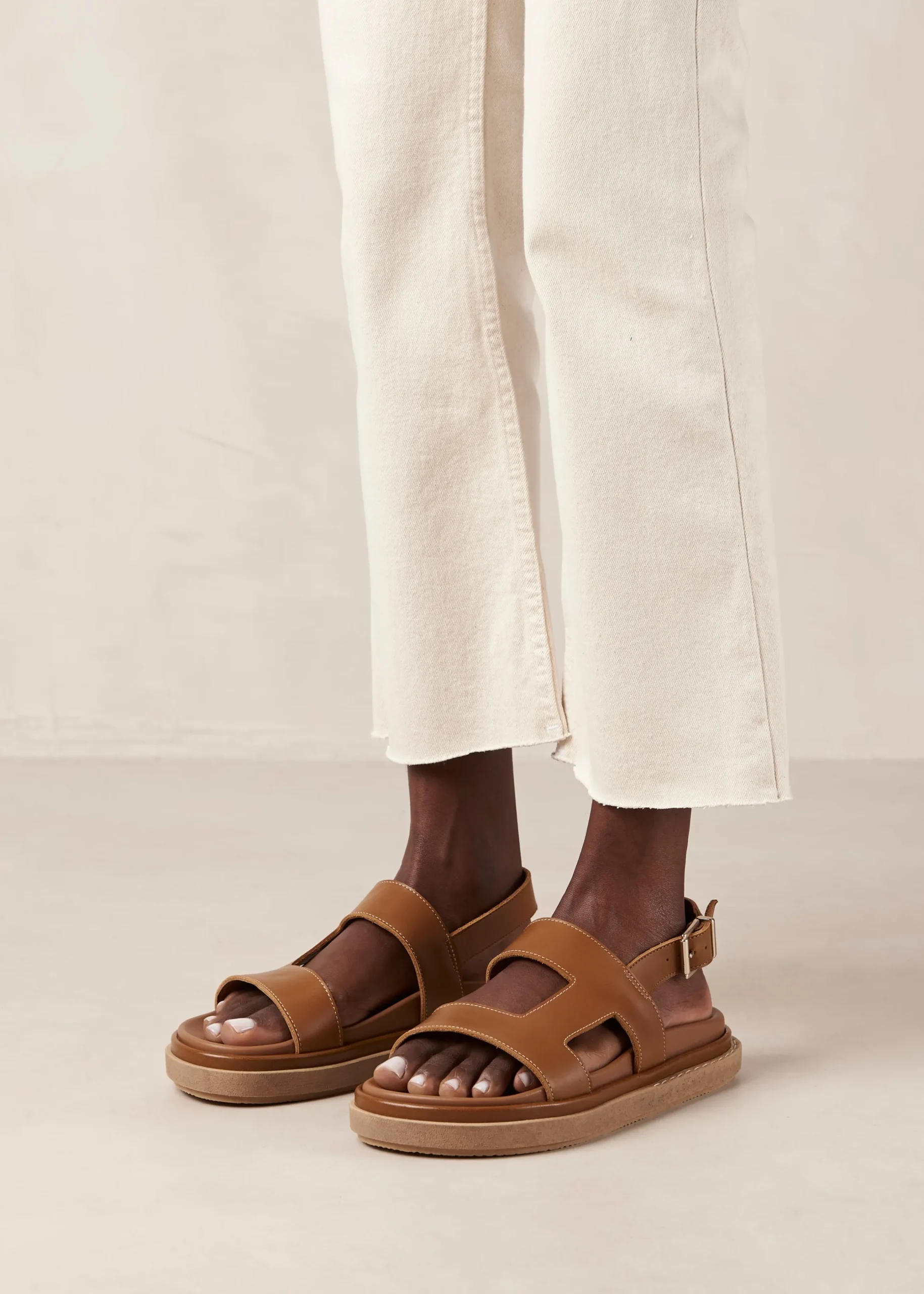 Lorelei Tan Leather Sandals
