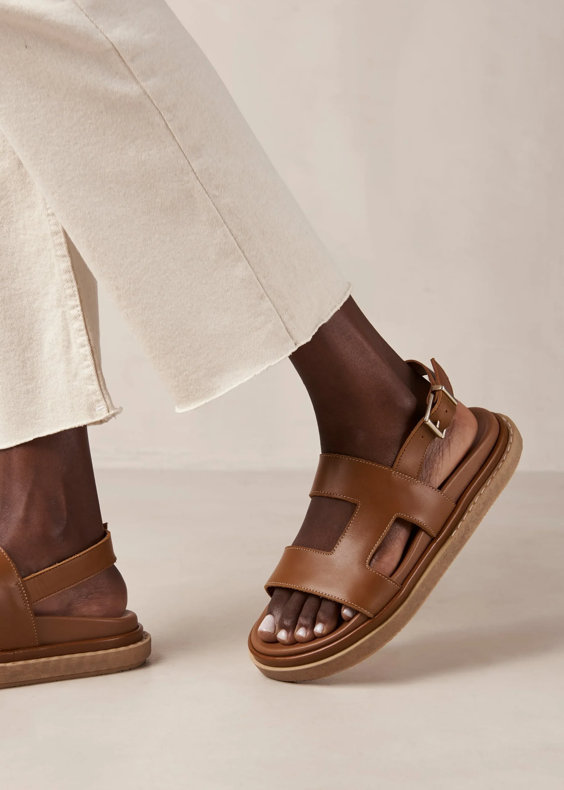 Lorelei Tan Leather Sandals