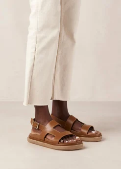 Lorelei Tan Leather Sandals