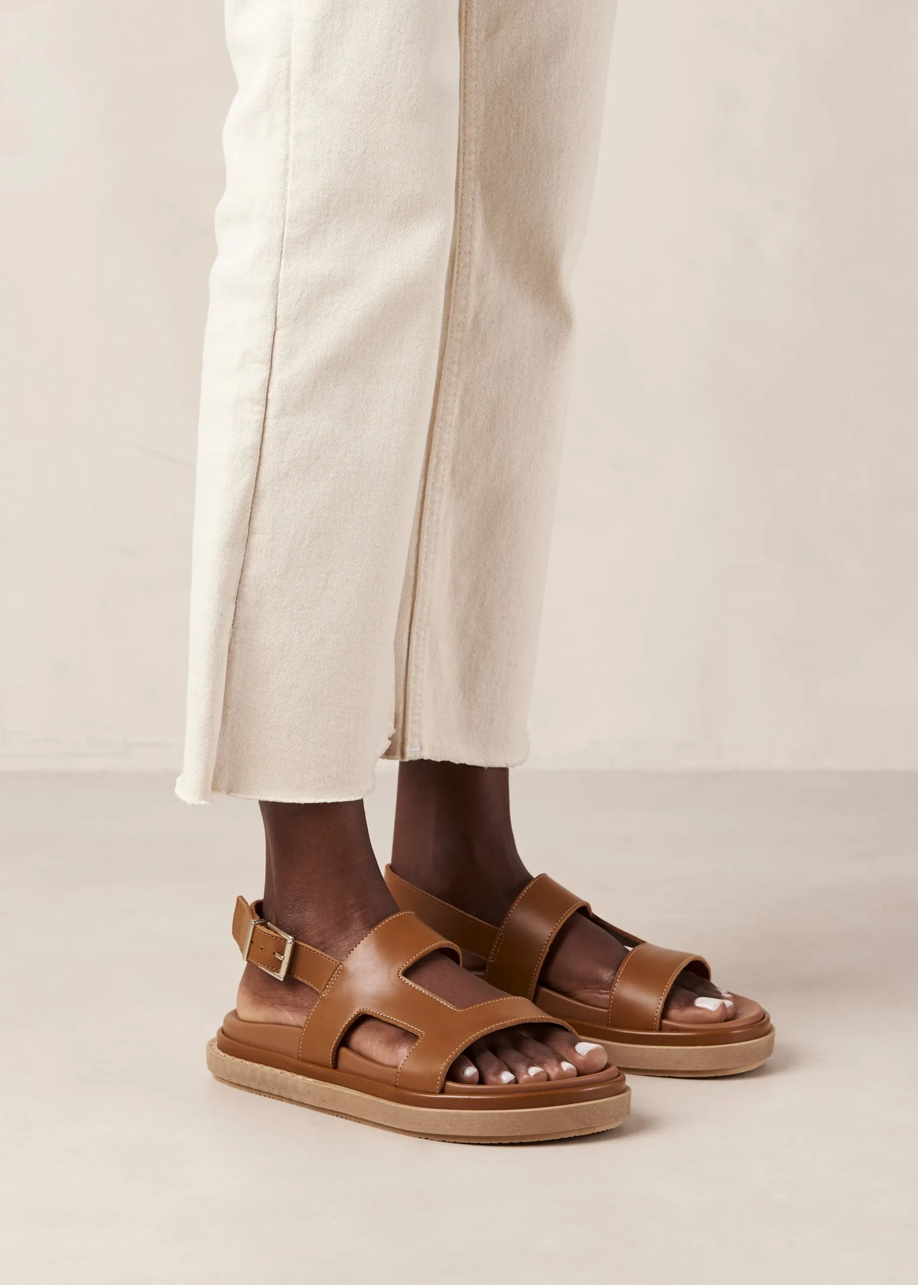 Lorelei Tan Leather Sandals