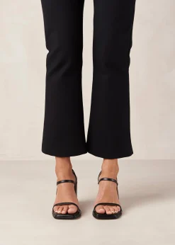 Lorena Black Vegan Leather Sandals