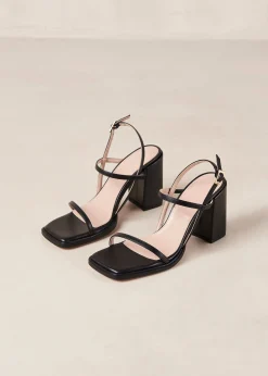 Lorena Black Vegan Leather Sandals