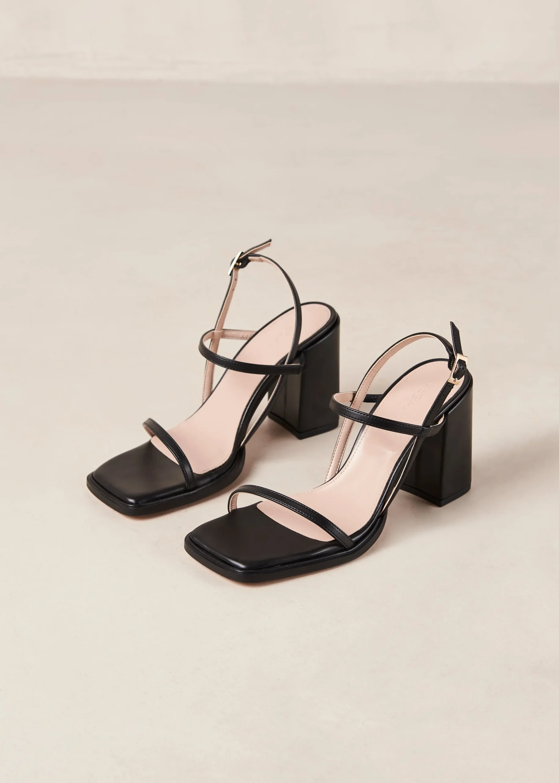 Lorena Black Vegan Leather Sandals