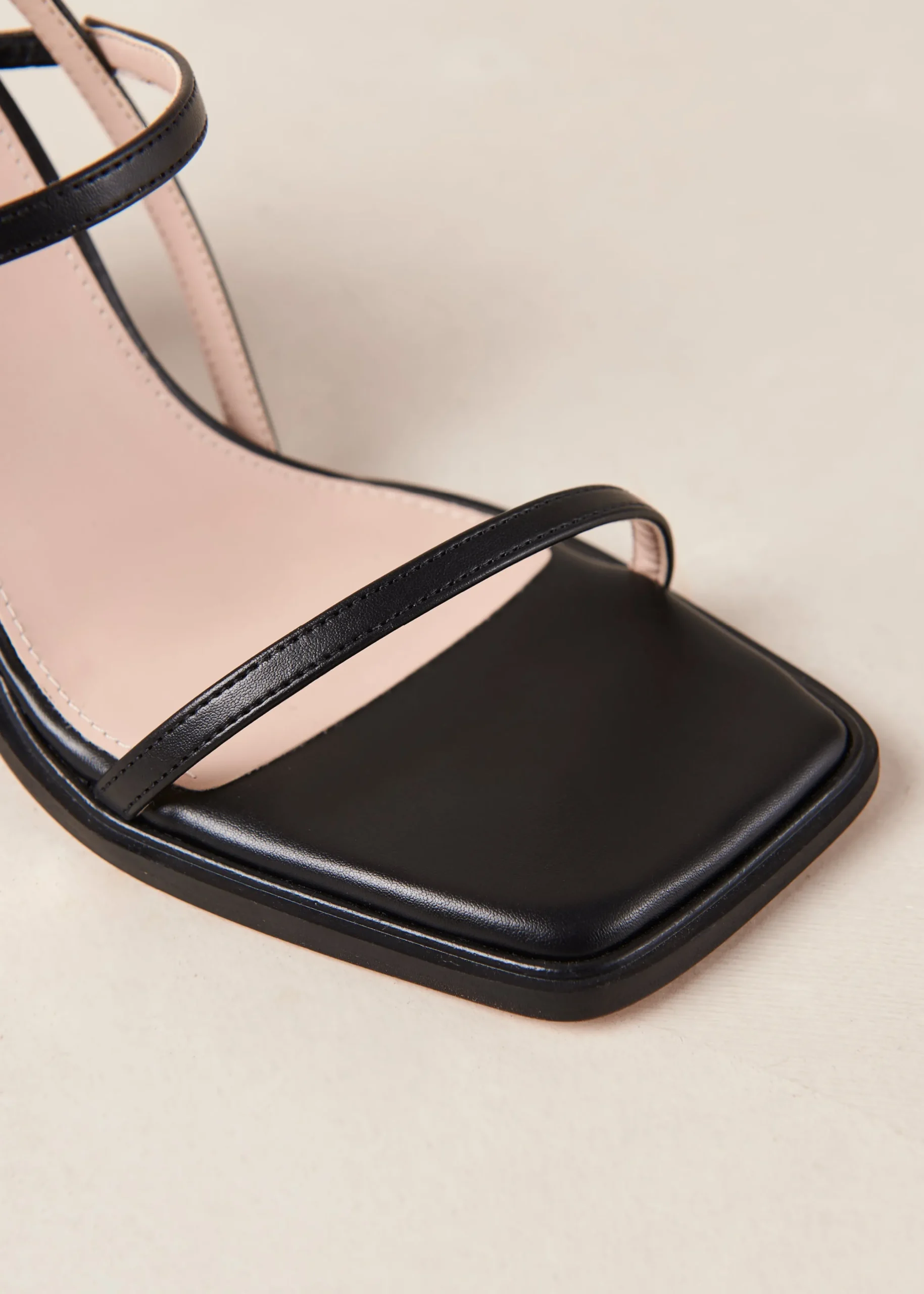 Lorena Black Vegan Leather Sandals