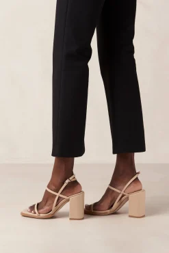 Lorena Tahini Beige Vegan Leather Sandals