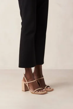 Lorena Tahini Beige Vegan Leather Sandals