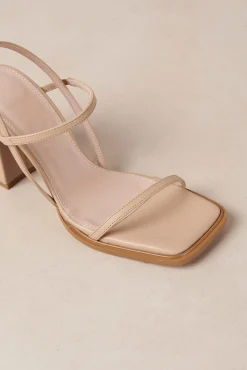 Lorena Tahini Beige Vegan Leather Sandals