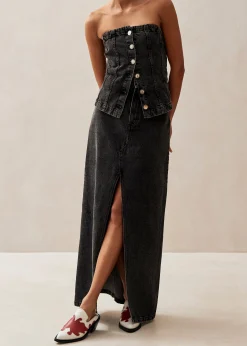 Mariana Black Denim Skirt