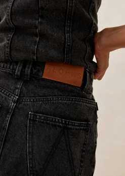 Mariana Black Denim Skirt