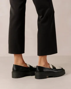 Mask Black Vegan Leather Loafers