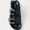 Maui Black Leather Sandals