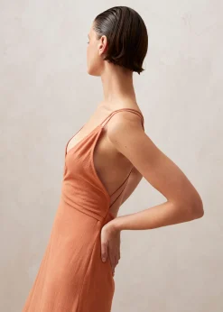 Mia Orange Maxi Dress