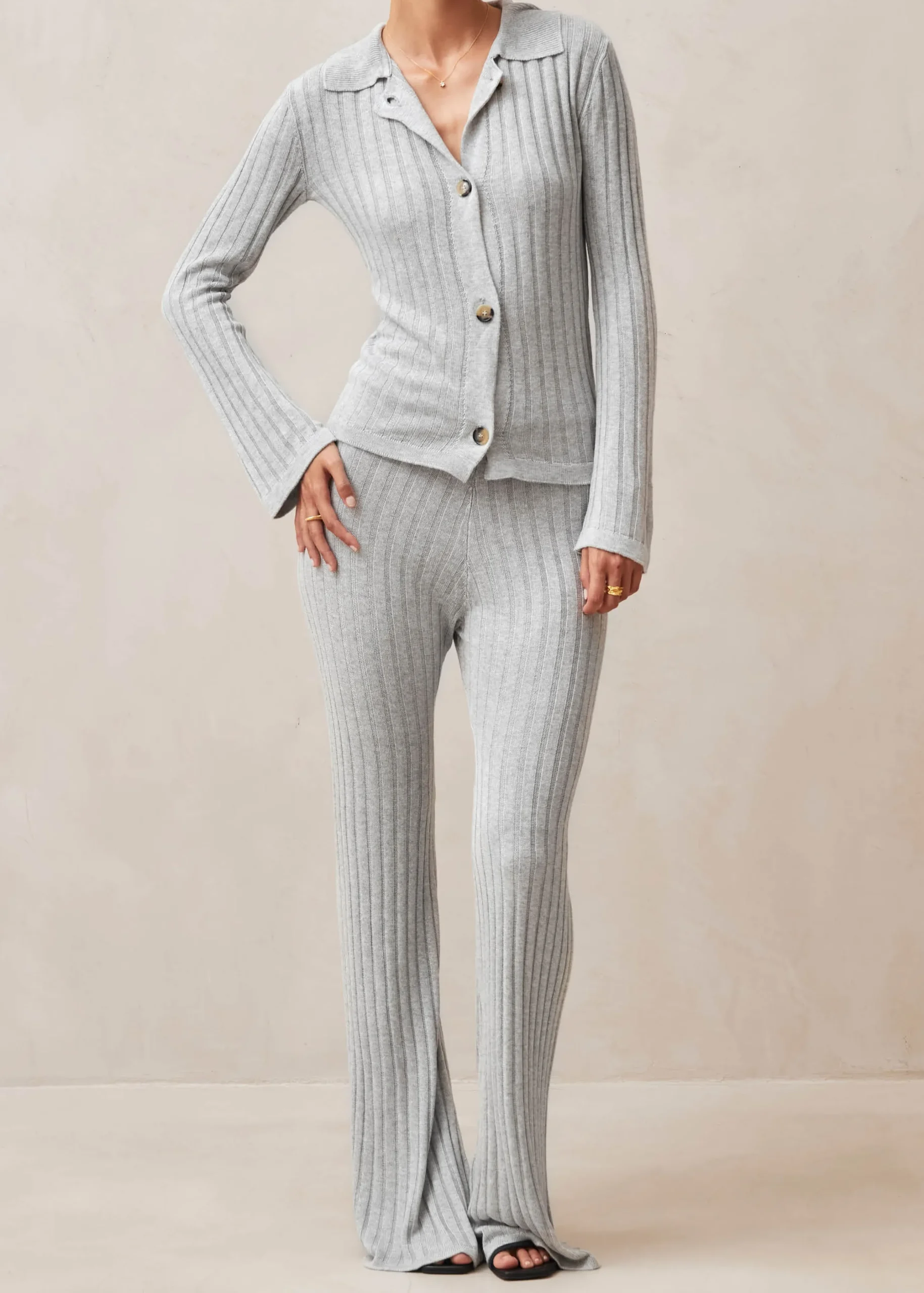Michelle Grey Tricot Sweater