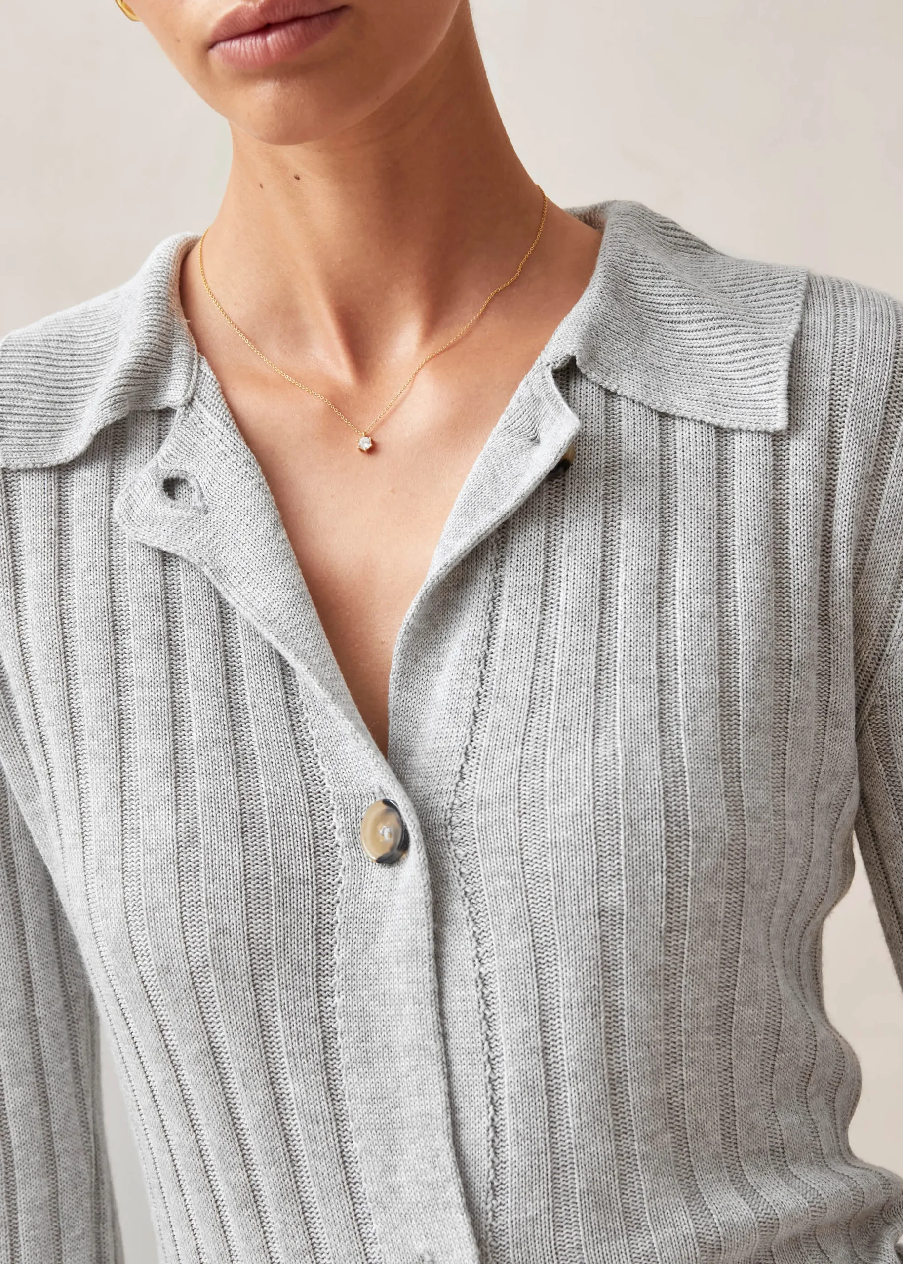 Michelle Grey Tricot Sweater