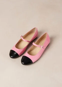 Musa Bicolor Black Pink Leather Ballet Flats