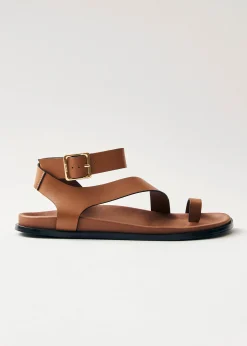Myles Tan Leather Sandals