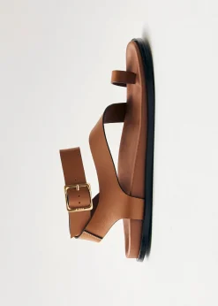 Myles Tan Leather Sandals