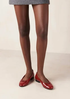 Oriana Onix Red Leather Ballet Flats