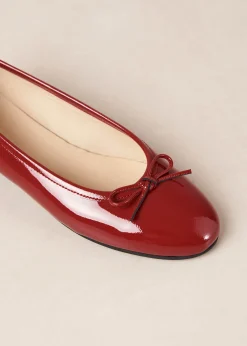 Oriana Onix Red Leather Ballet Flats