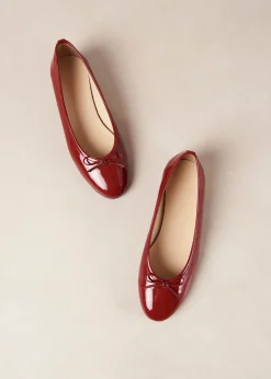 Oriana Onix Red Leather Ballet Flats
