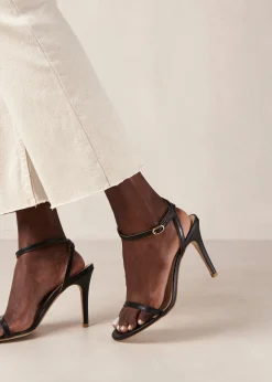 Otis Black Leather Sandals