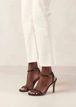 Otis Black Leather Sandals