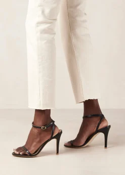 Otis Black Leather Sandals