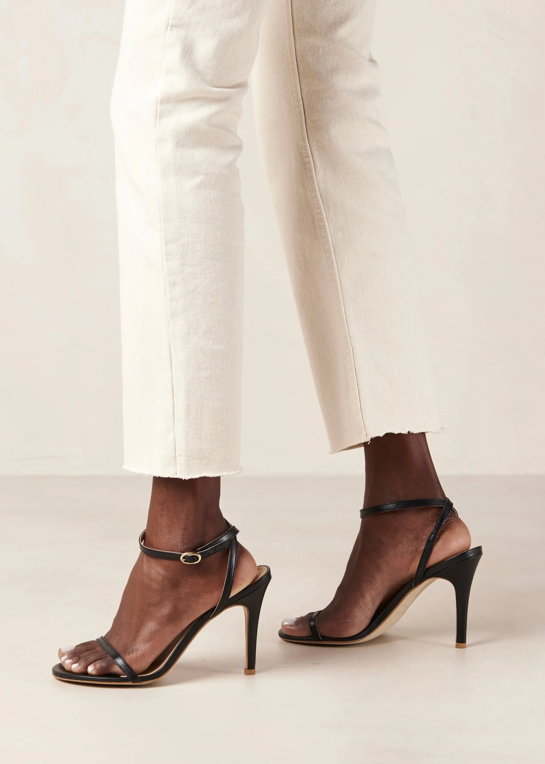 Otis Black Leather Sandals