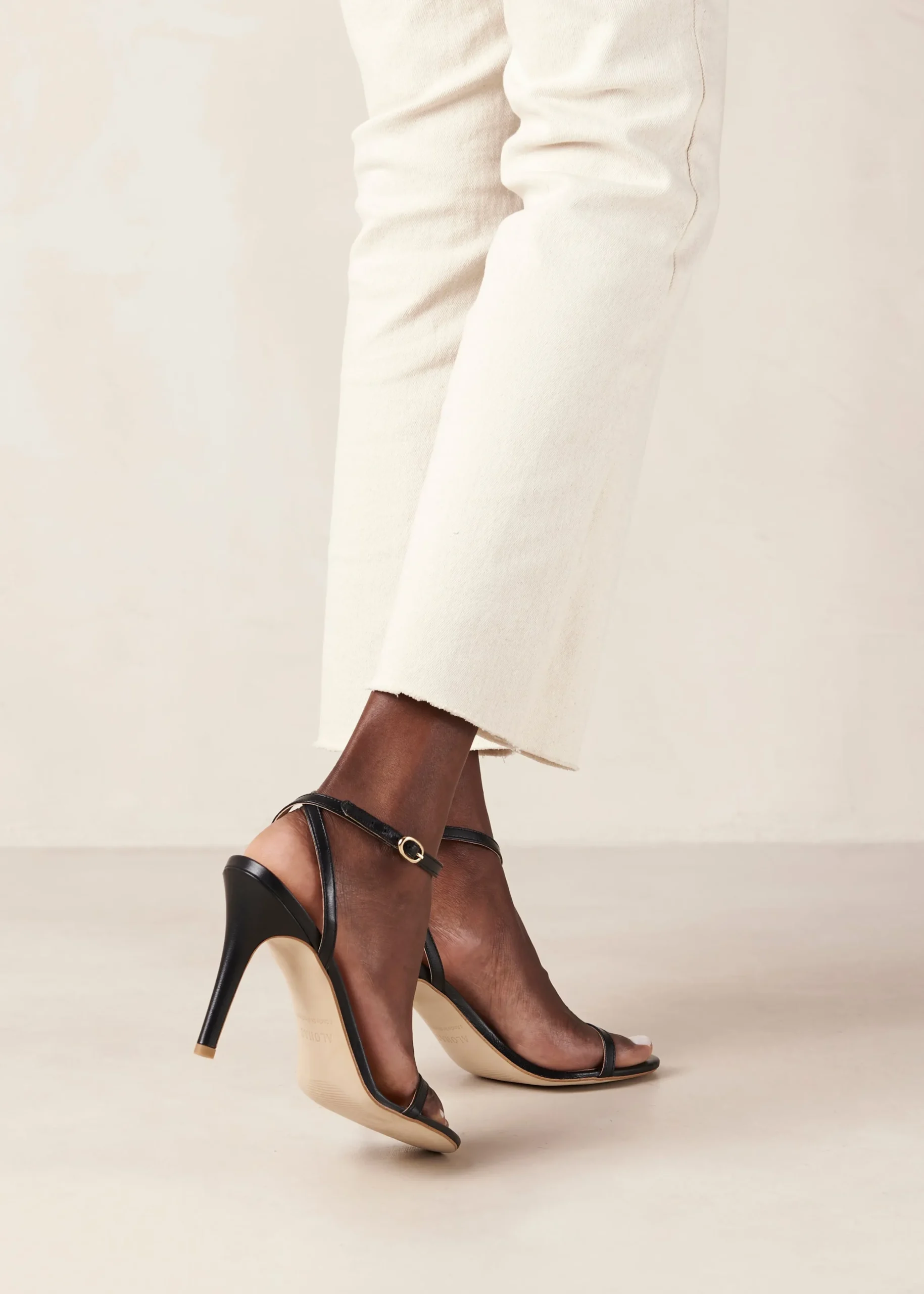 Otis Black Leather Sandals