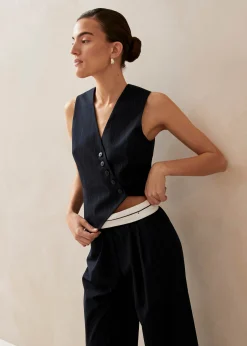 Poppy Navy Vest