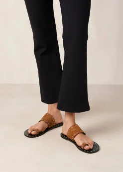 Riley Brown Leather Sandals