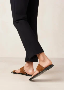 Riley Brown Leather Sandals