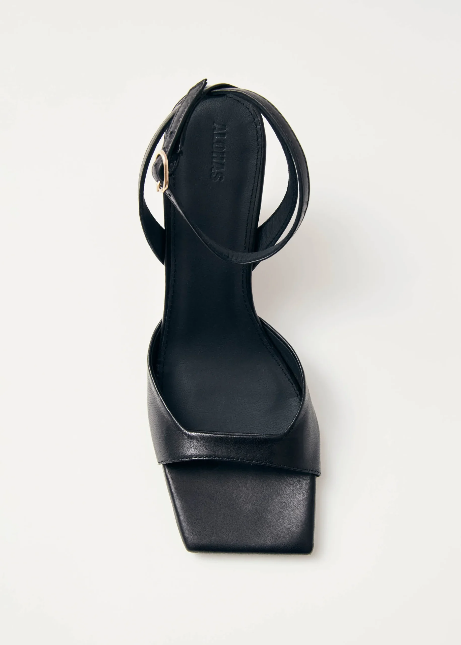 Riya Black Leather Sandals