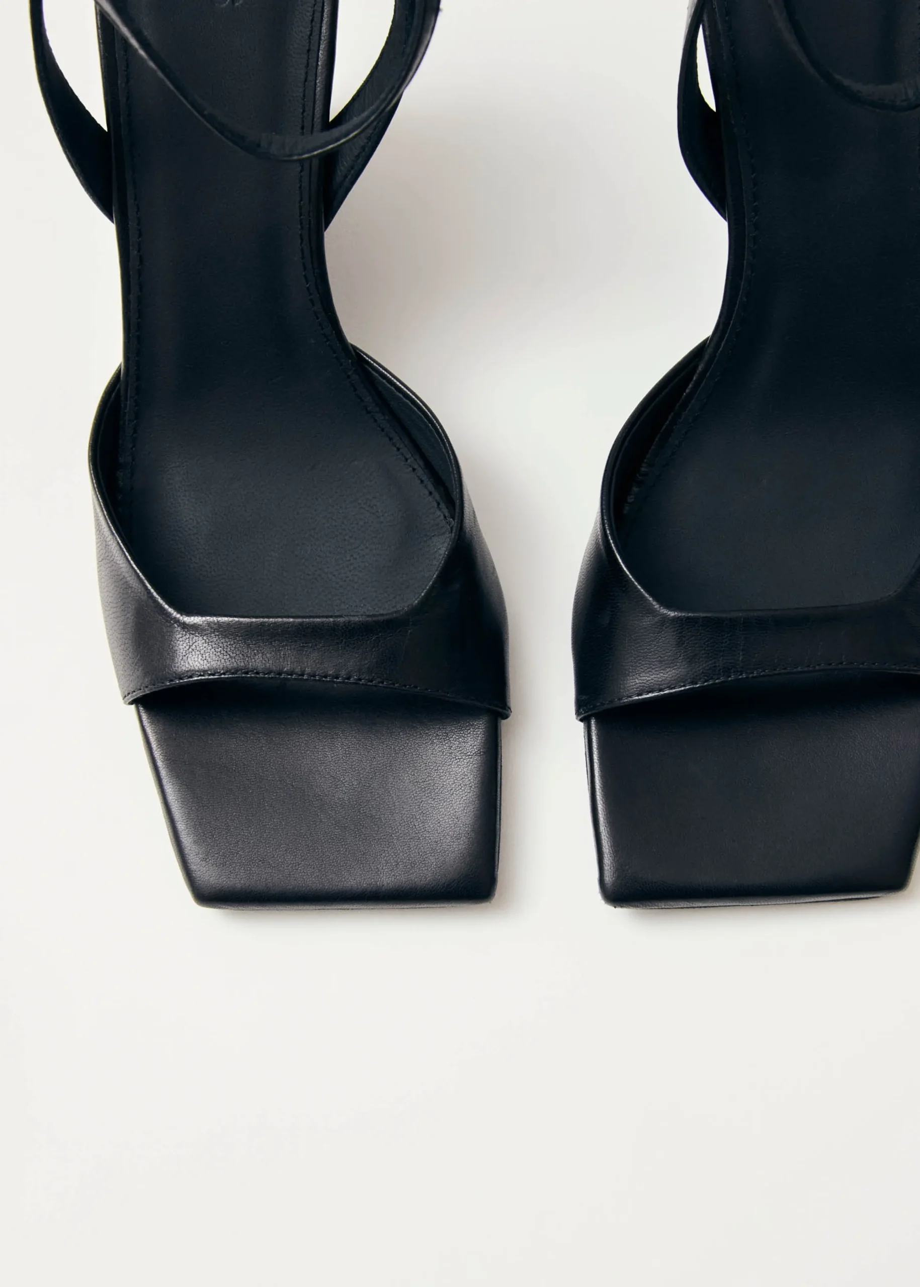 Riya Black Leather Sandals