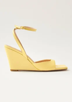 Riya Yellow Leather Sandals