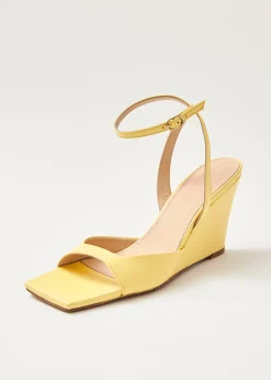 Riya Yellow Leather Sandals