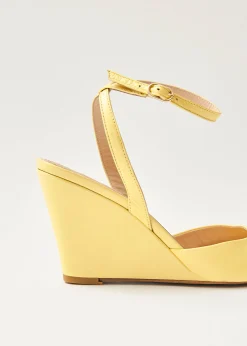 Riya Yellow Leather Sandals