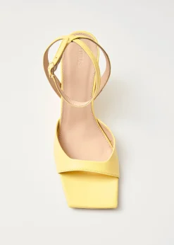 Riya Yellow Leather Sandals