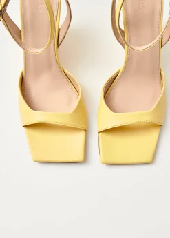 Riya Yellow Leather Sandals