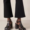Rollers Black Sandals