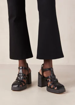 Rollers Black Sandals