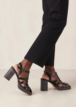 Rollers Black Sandals