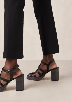 Rollers Black Sandals