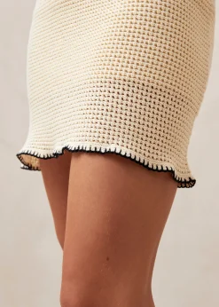 Roma Ecru Tricot Skirt