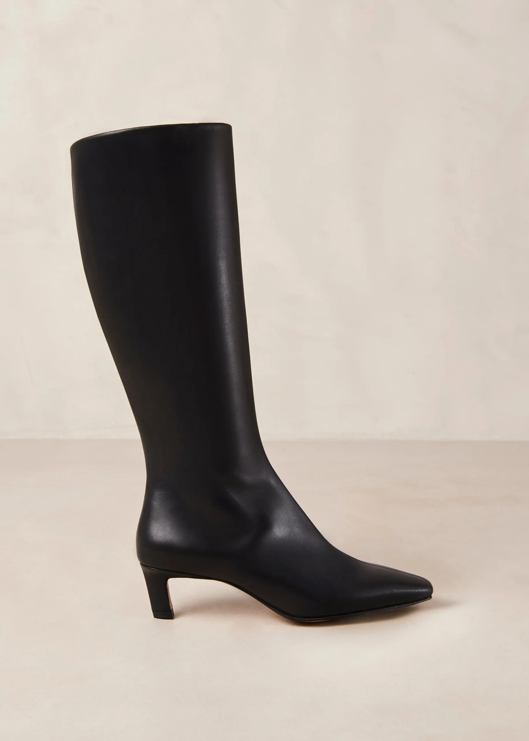 Rory Black Leather Boots