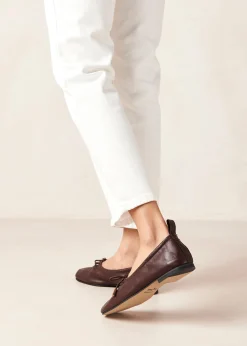 Rosalind Brown Leather Ballet Flats