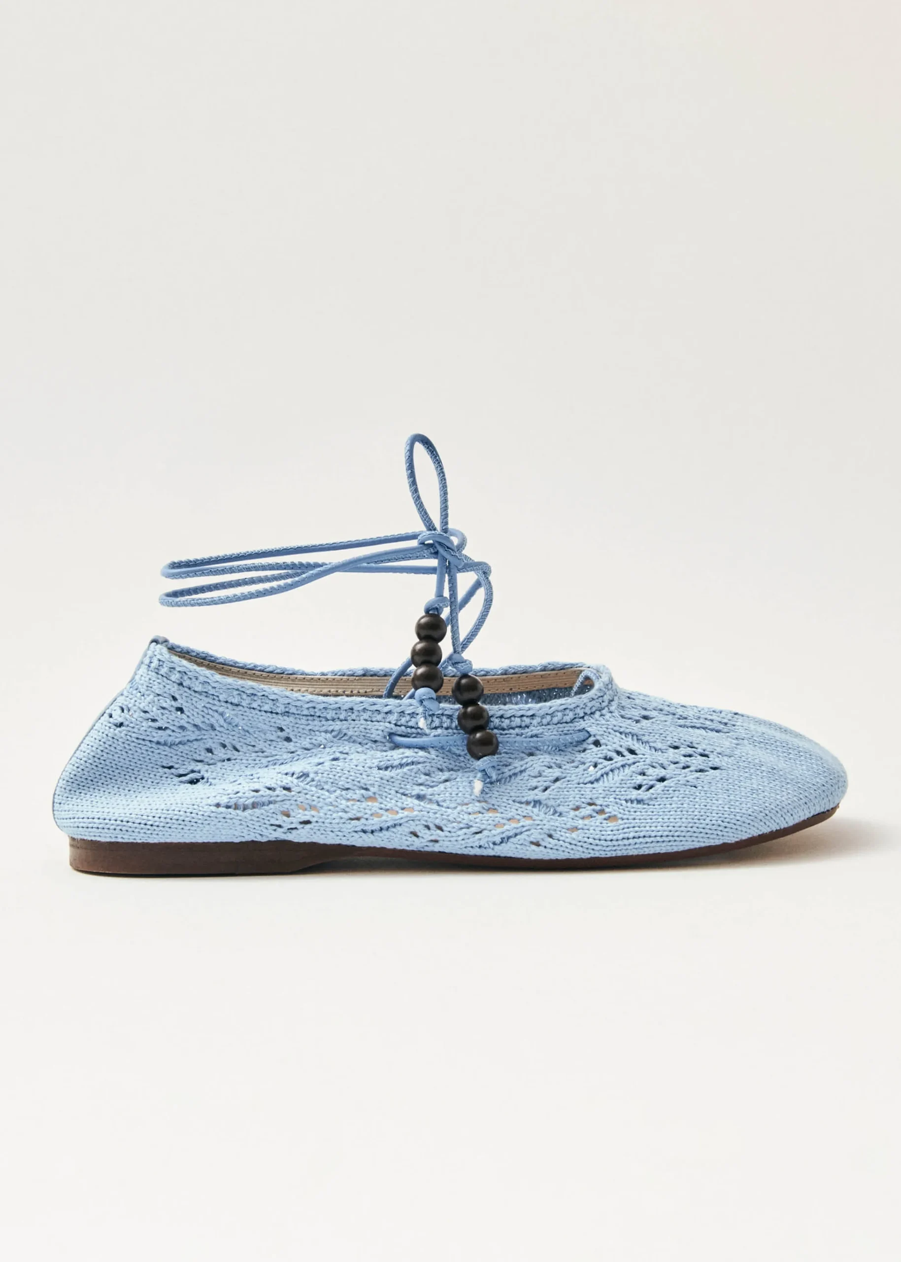 Rosemary Crochet Blue Ballet Flats