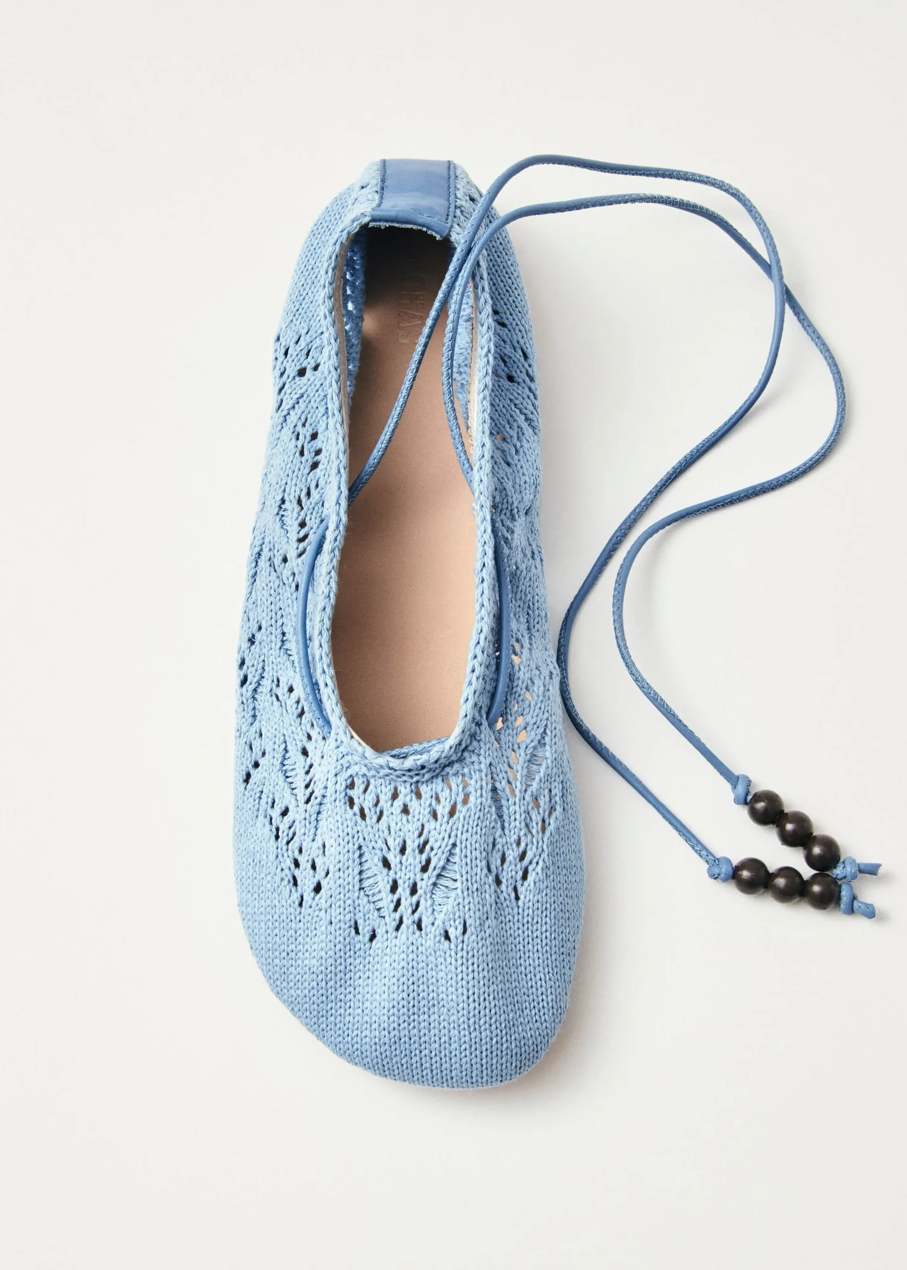 Rosemary Crochet Blue Ballet Flats