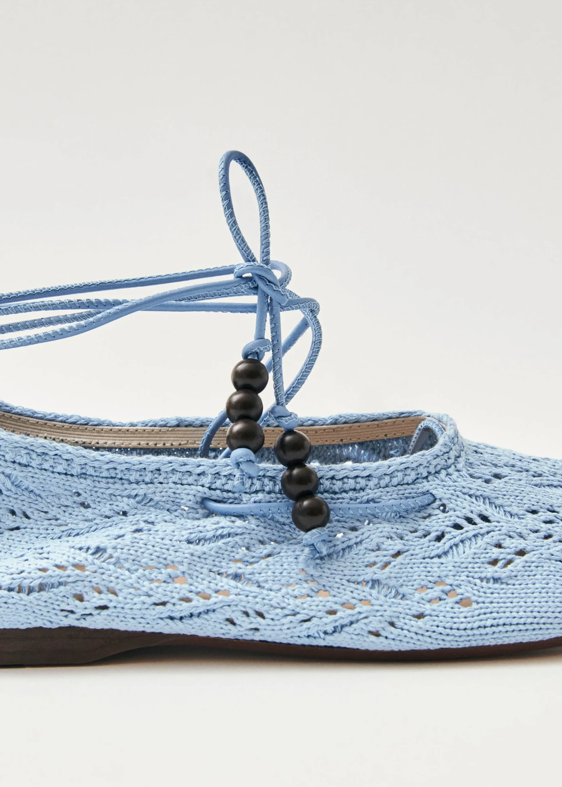 Rosemary Crochet Blue Ballet Flats